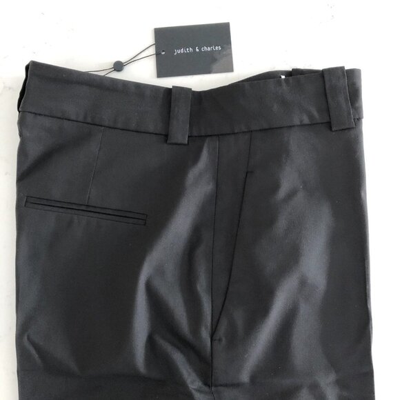 Judith & Charles Basil Bermuda Pant Shorts in Cotton + Viscose Black Sz 10 NWT - Picture 6 of 12